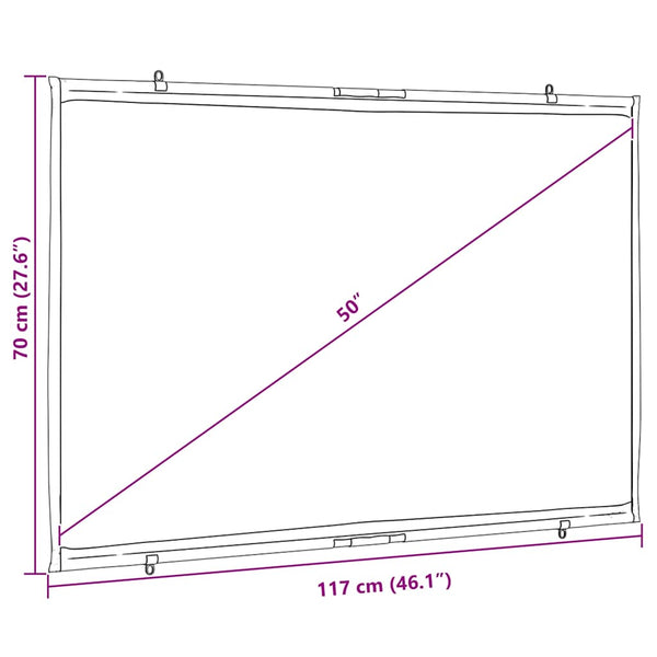 50 Zoll Projektionsleinwand 16:9