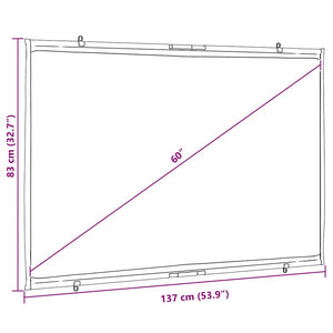 60 Zoll Projektionsleinwand Wand