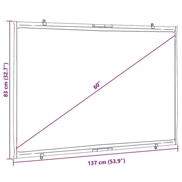 60 Zoll Projektionsleinwand Wand