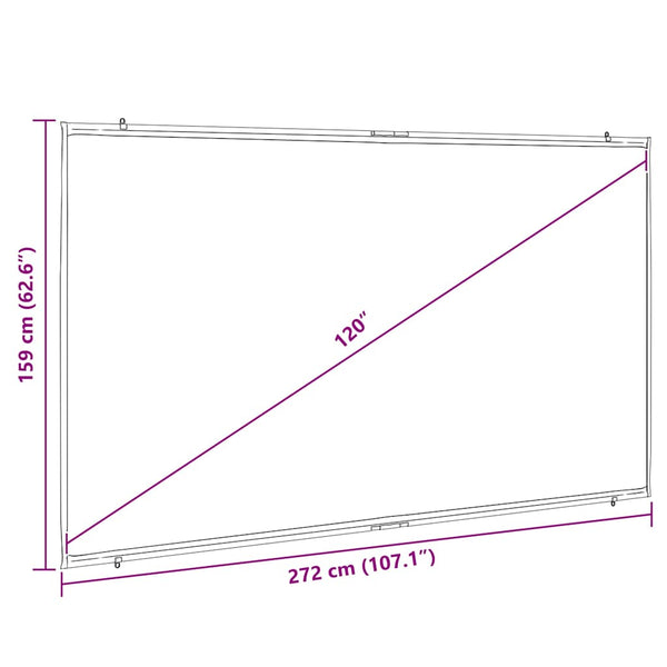 120 Zoll Projektionsleinwand Wandmontage