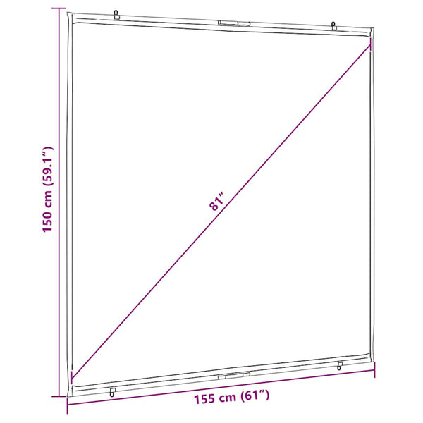 Beamer Leinwand 81 Zoll Wandmontage
