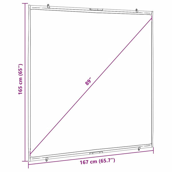 Beamer Leinwand 89 Zoll, Wandmontage