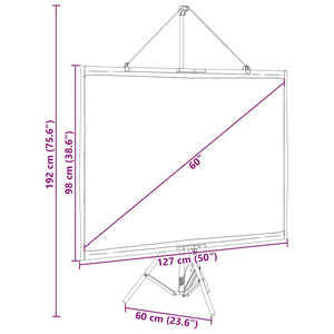 Projektionsleinwand mit Stativ 60 Zoll