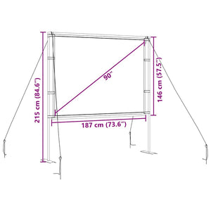 90 Zoll Projektionsleinwand mit Ständer