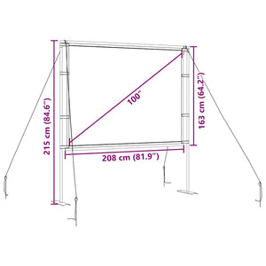 100 Zoll Projektionsleinwand mit Ständer