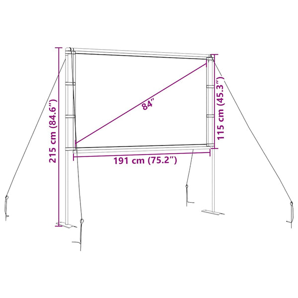 84 Zoll Projektionsleinwand mit Ständer