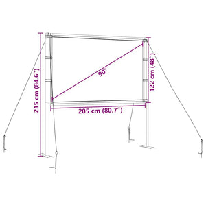 90 Zoll Projektionsleinwand mit Ständer