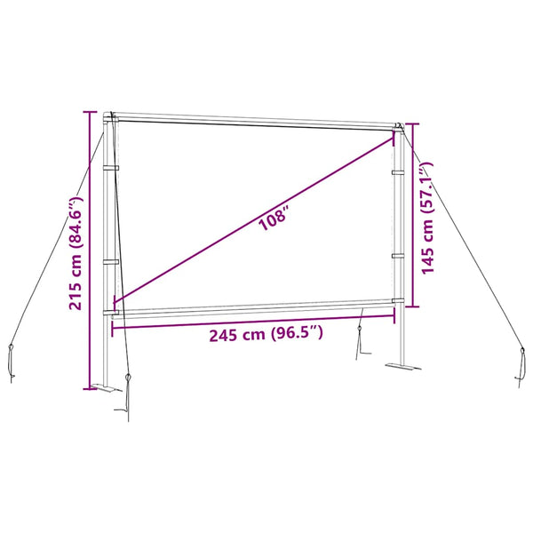 108 Zoll Projektionsleinwand mit Ständer