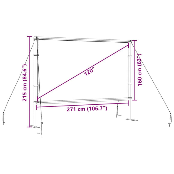 120 Zoll Projektionsleinwand mit Ständer