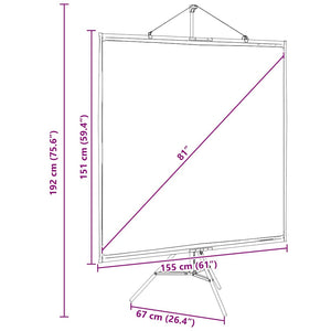 Beamer Leinwand mit Stativ 81 Zoll