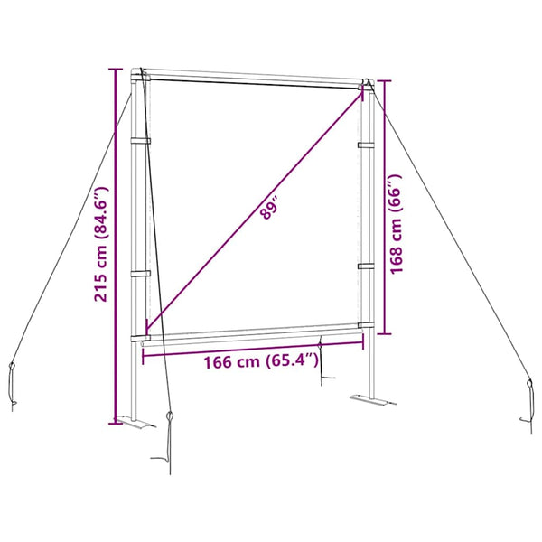 Beamer Leinwand mit Ständer 89 Zoll