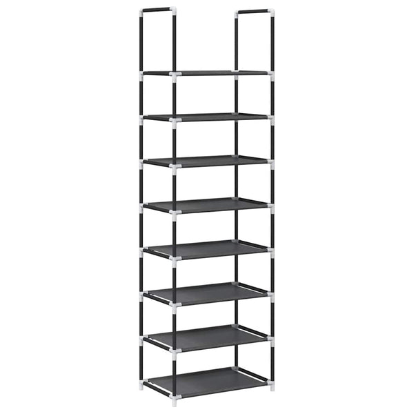 8-stöckiges Schuhregal Schwarz