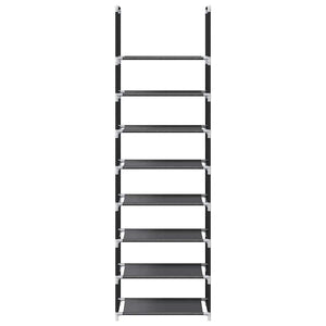8-stöckiges Schuhregal Schwarz