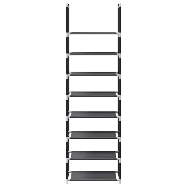 8-stöckiges Schuhregal Schwarz