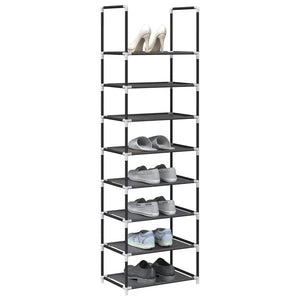 8-stöckiges Schuhregal Schwarz