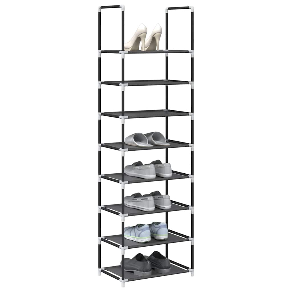 8-stöckiges Schuhregal Schwarz