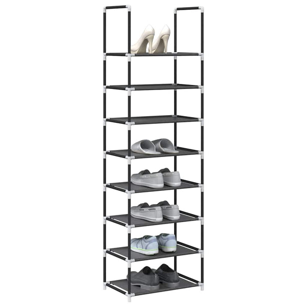 8-stöckiges Schuhregal Schwarz