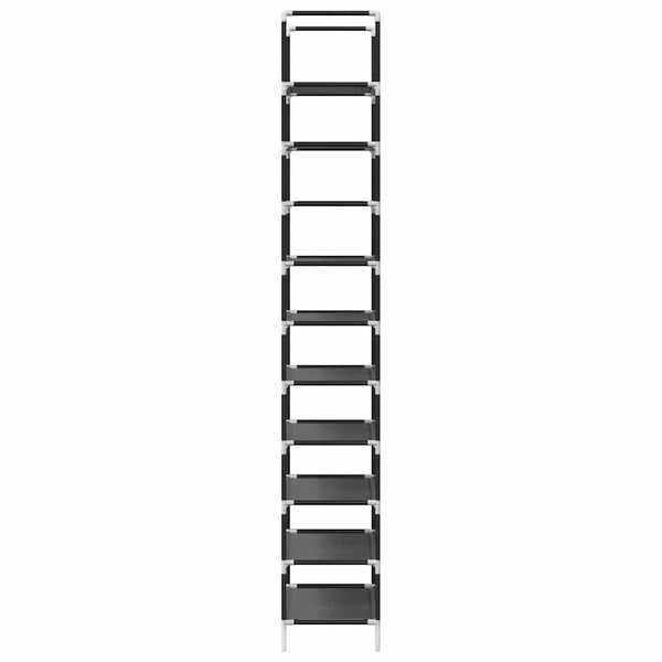 10-stöckiges Schuhregal, Schwarz
