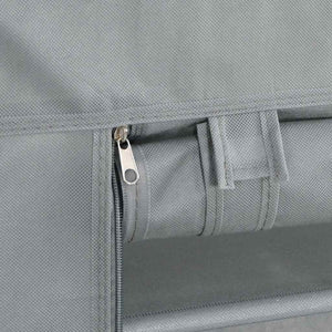 Grauer Schuhschrank mit 4 Ablagen