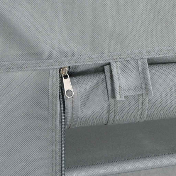 Grauer Schuhschrank mit 4 Ablagen