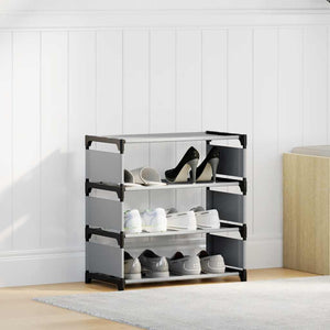 Schuhregal Grau 4 Ebenen