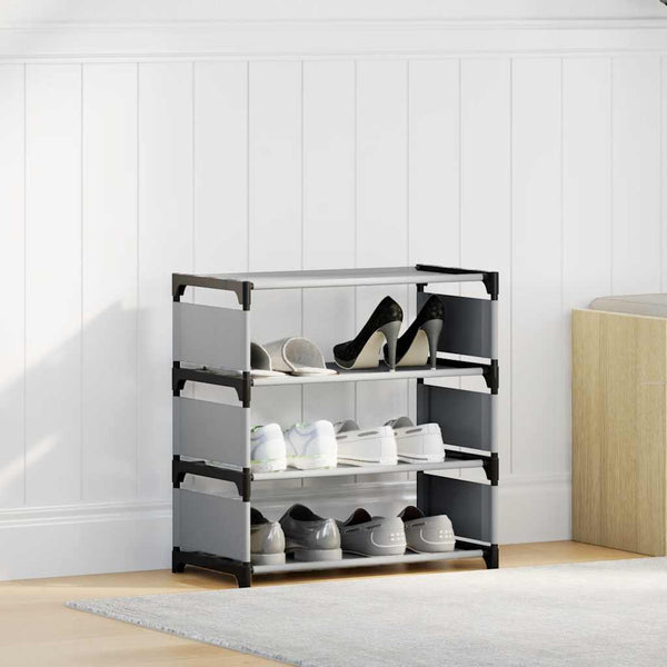 Schuhregal Grau 4 Ebenen