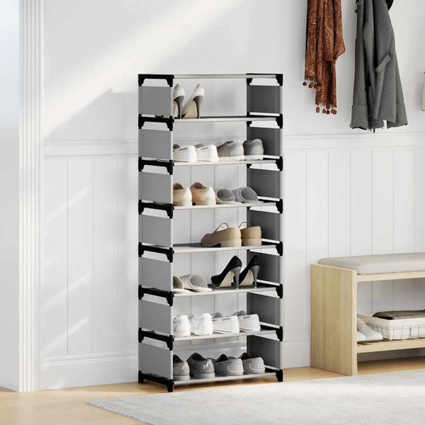 Schuhregal Grau 8 Ebenen