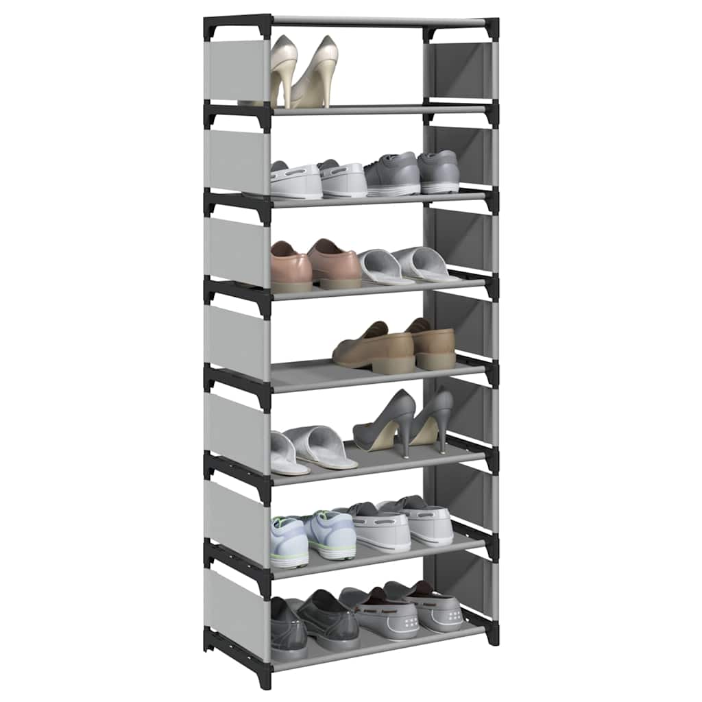 Schuhregal Grau 8 Ebenen