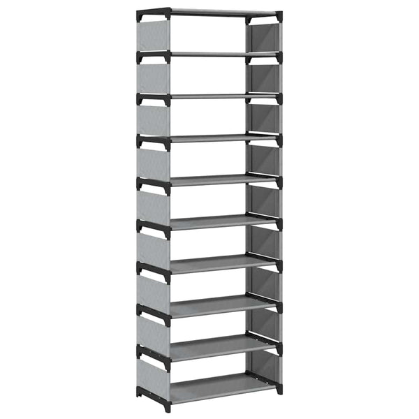 10-stöckiges Schuhregal Grau