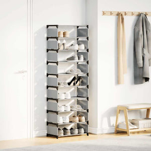 10-stöckiges Schuhregal Grau