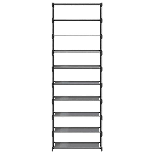 10-stöckiges Schuhregal Grau
