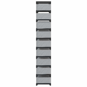 10-stöckiges Schuhregal Grau