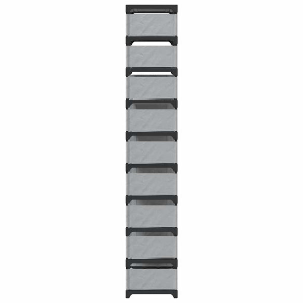 10-stöckiges Schuhregal Grau