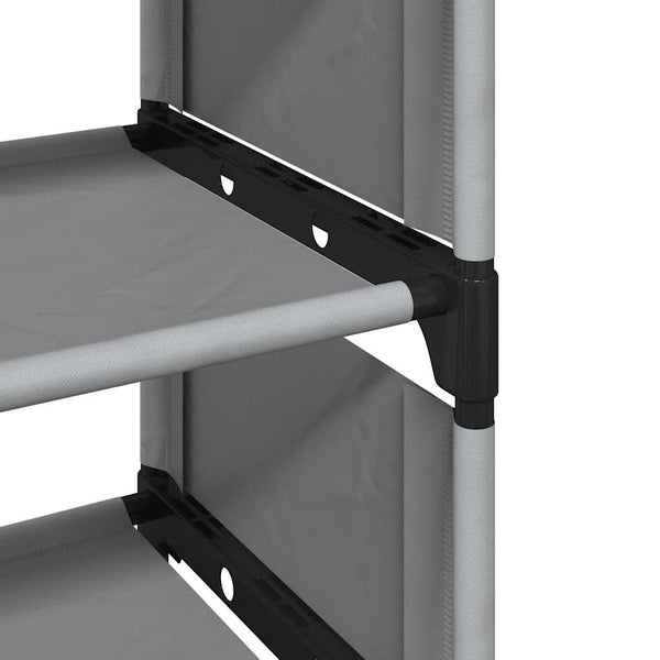 10-stöckiges Schuhregal Grau
