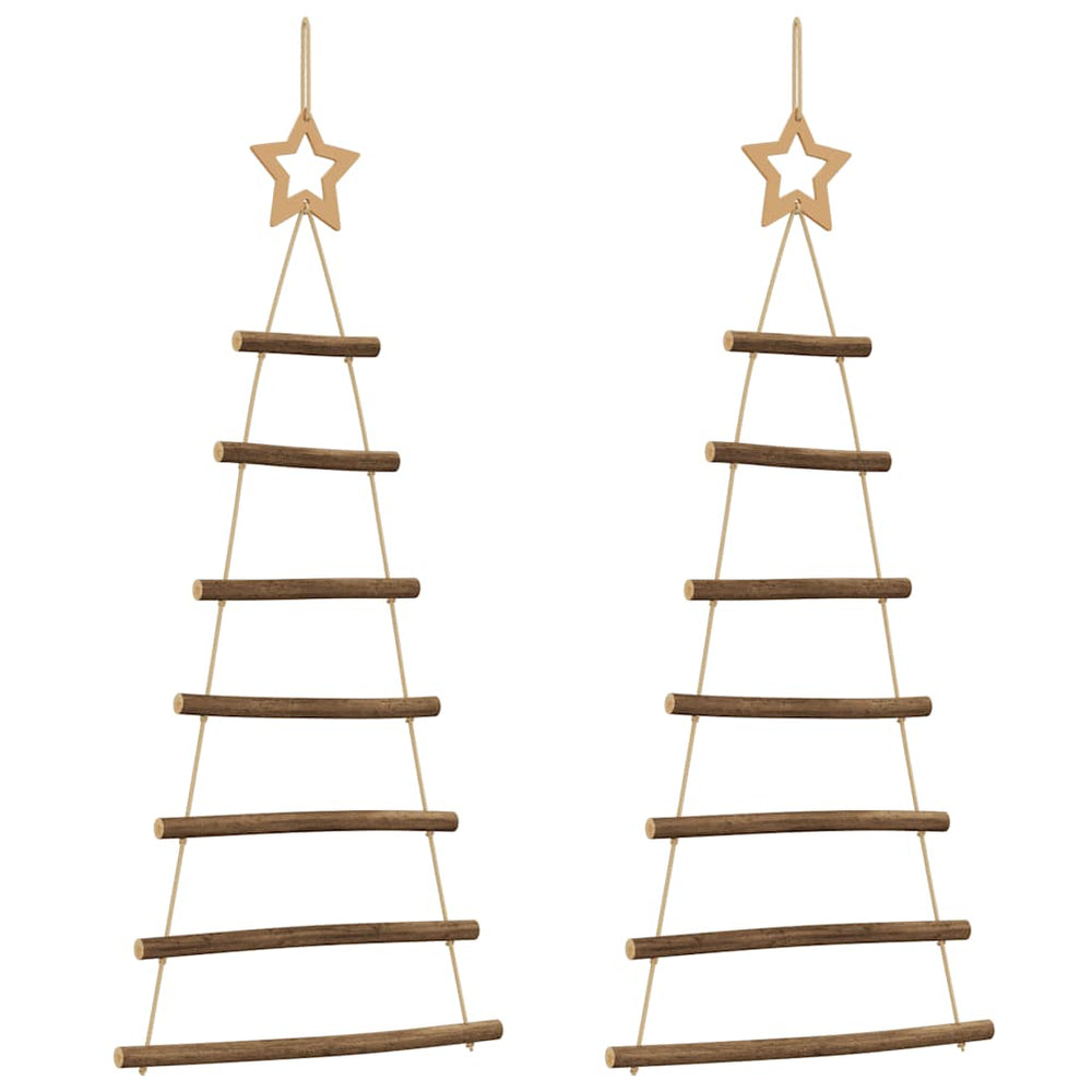 Hängende Weihnachtsbäume mit Sternen, 2er Set