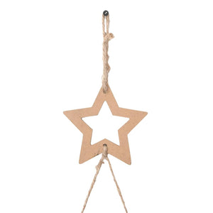 vidaXL Sapins de Noël suspendus avec étoiles 2 pcs 42x90 cm Bois de vigne