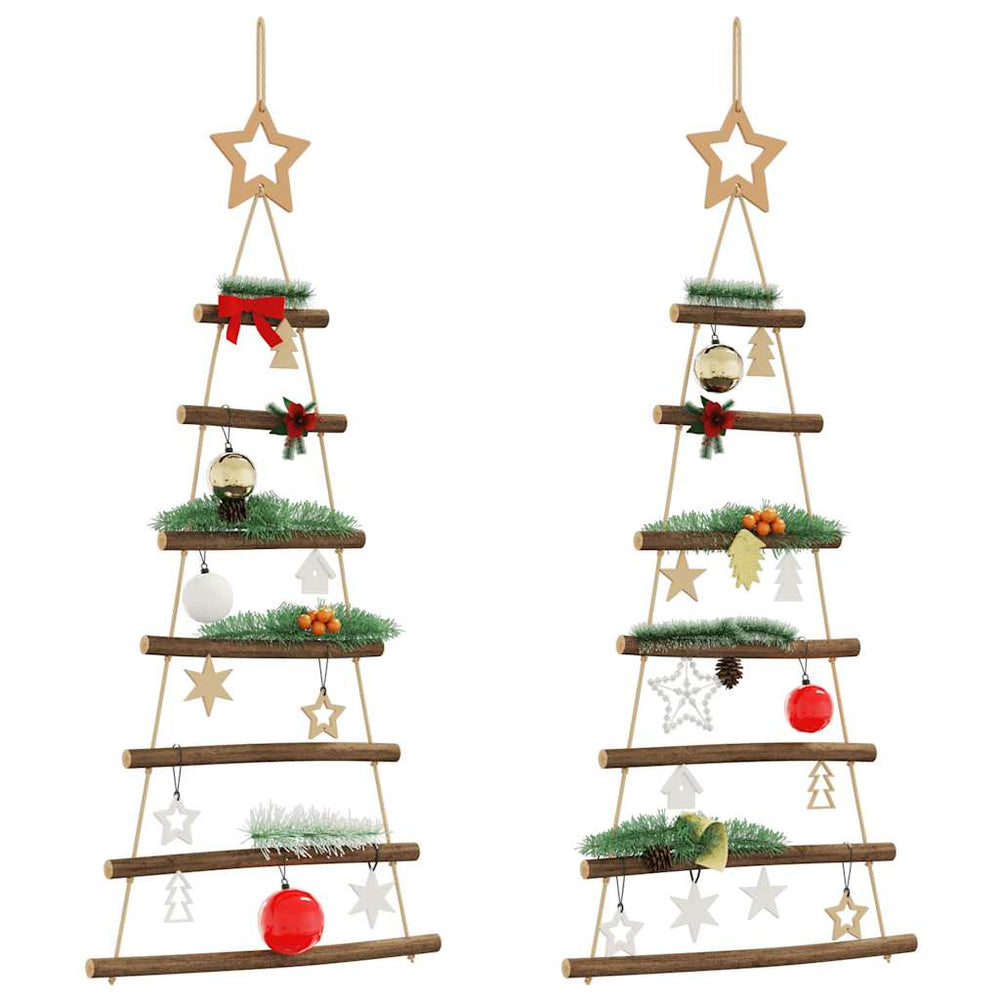 Hängende Weihnachtsbäume mit Sternen, 2er Set