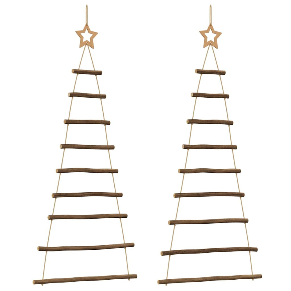 Hängende Weihnachtsbäume mit Sternen 2er Set