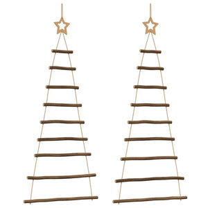 Hängende Weihnachtsbäume mit Sternen 2er Set