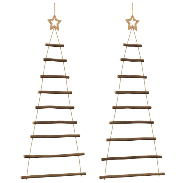 Hängende Weihnachtsbäume mit Sternen 2er Set