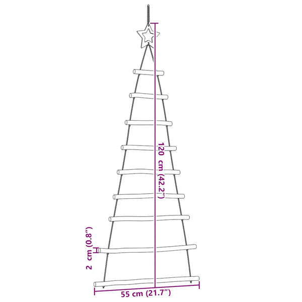 Hängende Weihnachtsbäume mit Sternen 2er Set