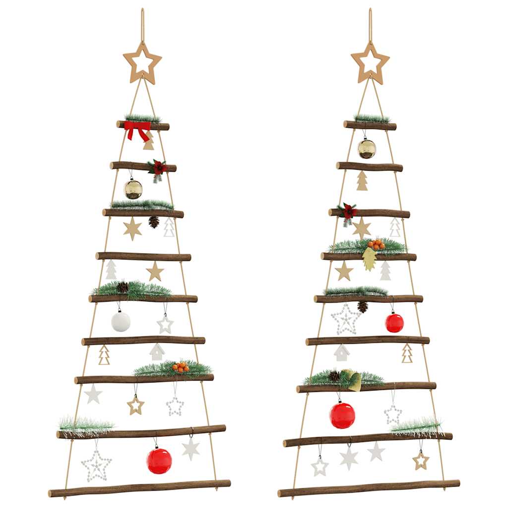 Hängende Weihnachtsbäume mit Sternen 2er Set