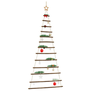 Hängender Weihnachtsbaum Naturzweig mit Stern