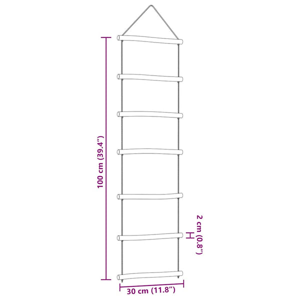 Wanddekoration Leiterform 30x100cm, 2er Set