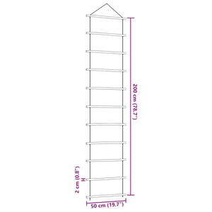 Wanddekoration Leiterform 50x200cm Naturzweig