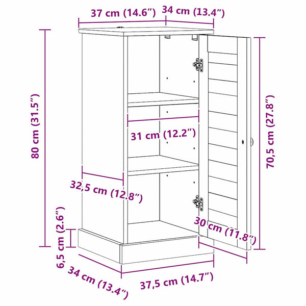 Badezimmerschrank VIGO Braun/Honigbraun