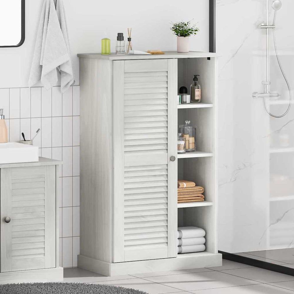 Badezimmerschrank Weiß/Antikweiß 68x34x110cm