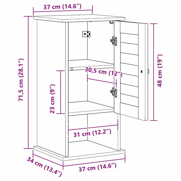 Badezimmerschrank VIGO Braun/Honigbraun
