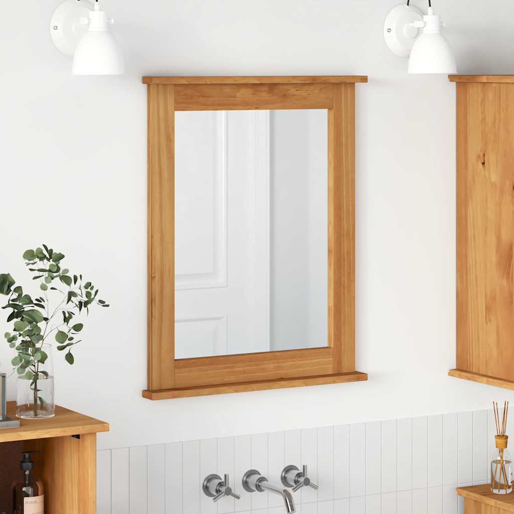 vidaXL Miroir VIGO Marron Miel 55,5 x 5 x 70 cm Bois de pin massif