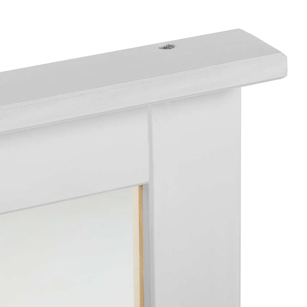 Weißer Antik Spiegel Kiefer Massivholz 70cm